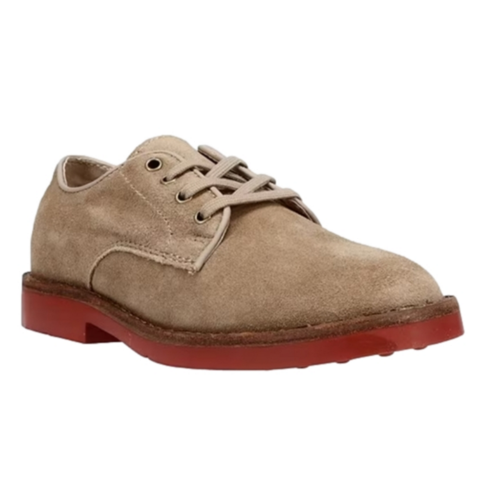 Polo Ralph Lauren Barton Boy Oxford Tan Classic Preppy School Derby Suede Shoes